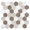 Andova Tiles SAMPLE Channing 2 x 2 Marble Honeycomb Mosaic Floor Use Tile SAM-ANDCHA122 - alternate 5